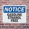 Signmission Gasoline Ethanol Free OSHA Notice Sign, Plastic, 10in W x 7in L, 2PK OS-2PACK-NS-P-710-L-13062 - alternate 3